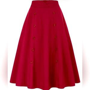 Bell Poque red midi flare skirt, size Small in great condition